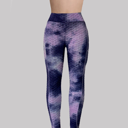 Tie-dyed Leggings Full-Length Yoga Pants With Pockets