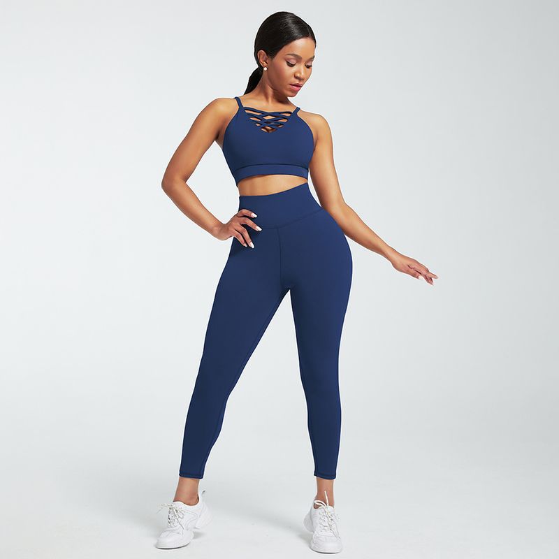 Hooded Crossover Yoga Suit