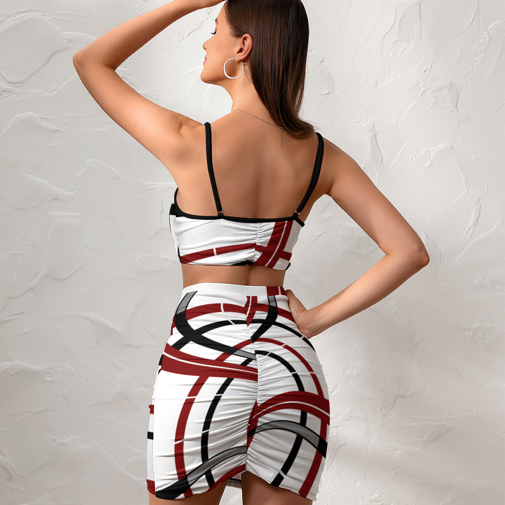 "OG PLAID" Red Skirt Set