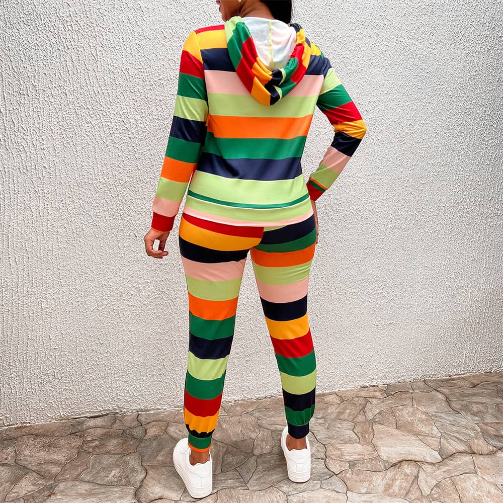 Long Sleeve Hooded Sports Tracksuit