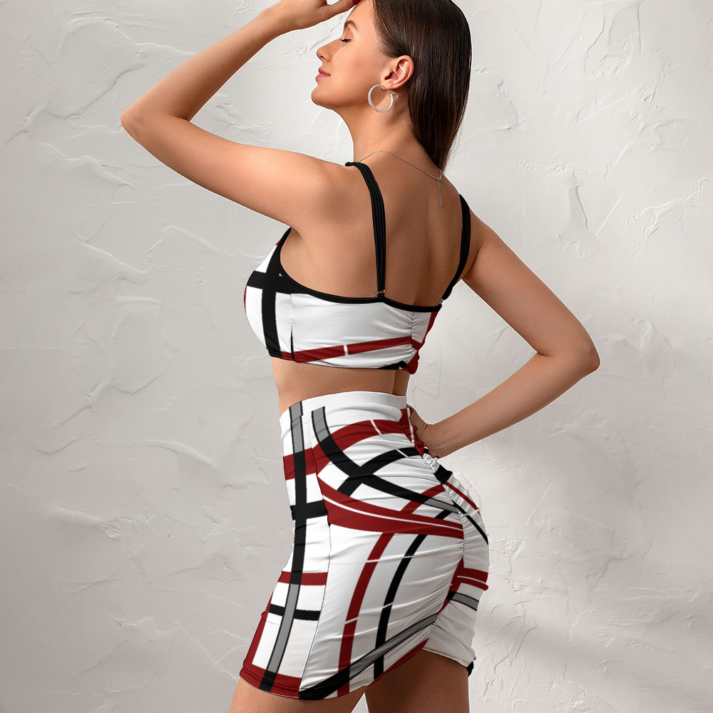 "OG PLAID" Red Skirt Set