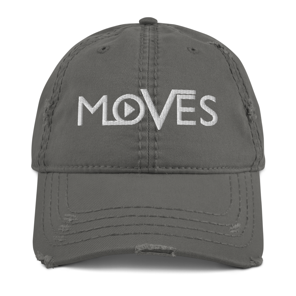 "MOVES" Distressed Dad Hat