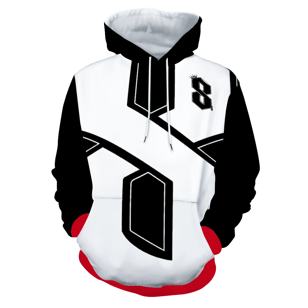 Crazy 8s Blk/Red Plush Hoodies