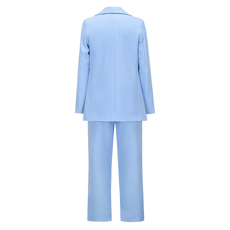 Women's Casual Suit with Straight Pants