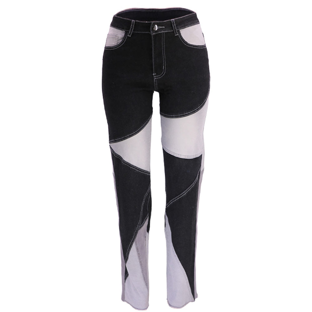 Mixed Color High waist Jeans