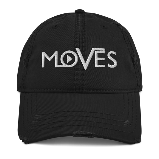 "MOVES" Distressed Dad Hat